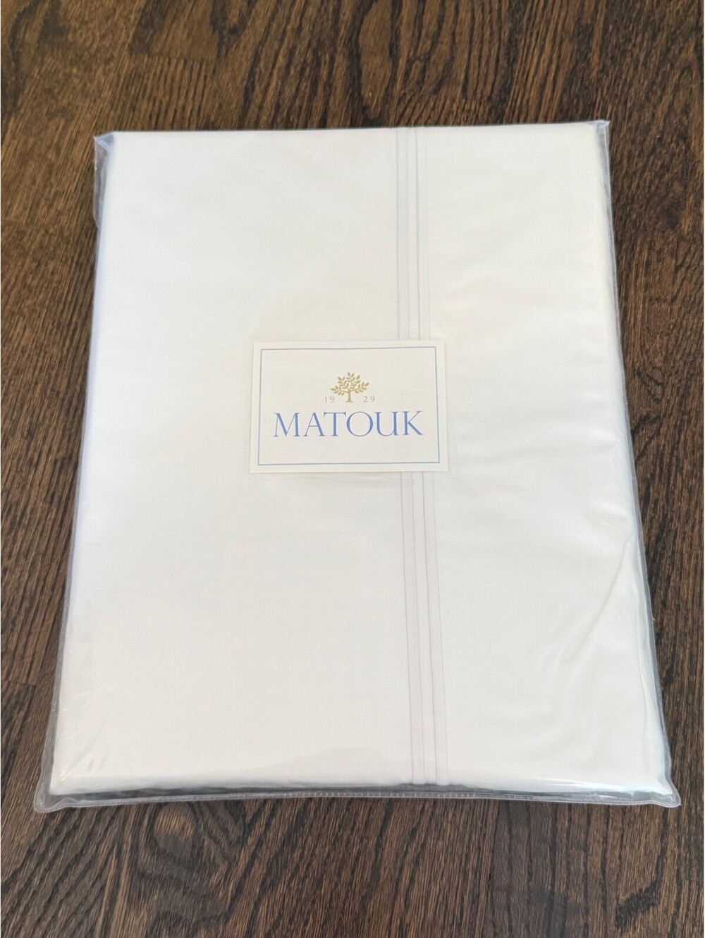 Matouk Essex King Flat Sheet White Cotton Percale 350 TC New with tags!
